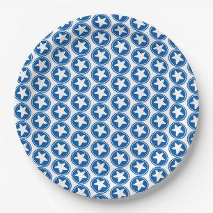 Assiettes En Carton Profil sous convention astérisque de marine -