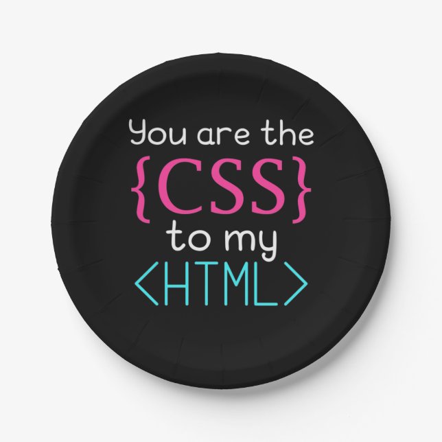 Assiettes En Carton Programmeur Vous Êtes Css À Mon Html (Devant)