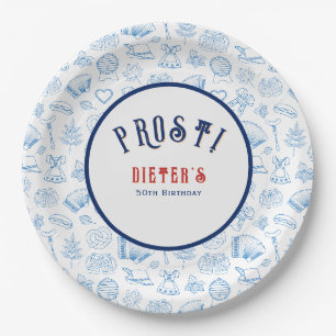 Assiettes En Carton Prost ! Bière et Wiener Schnitzel Anniversaire all