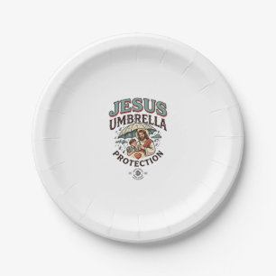 Assiettes En Carton Protection de parapluie de Jésus Protection de par