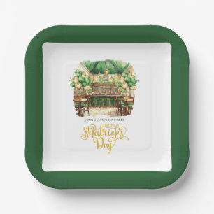 Assiettes En Carton Pub St. Patrick's Day Personnalisé Aquarelle