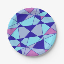 Purple blue pink triangle abstract 