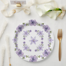 Purple Papillons Aquarelle Fleur sauvage Baby Show