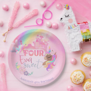 Assiettes En Carton quatre plaques de papier sucrées