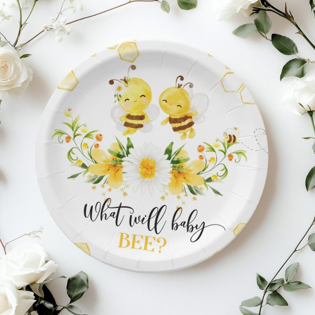 Assiettes En Carton Que révélera le genre d'abeilles (Créateur téléchargé)