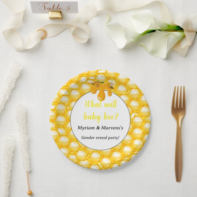 Assiettes En Carton Que va révéler la fête du bébé bebe Genre (Mariage)