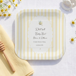 Assiettes En Carton Quel sera bébé abeille ? Révélation du sexe Prépa