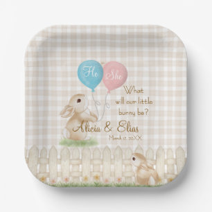 Assiettes En Carton Quel sera notre petit lapin?  Révélation du sexe