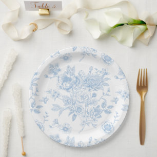 Assiettes En Carton Quelque chose de bleu avant de faire du bleu flora