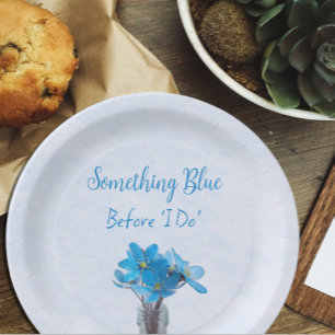 Assiettes En Carton Quelque chose de bleu avant que je ne fasse la Bab