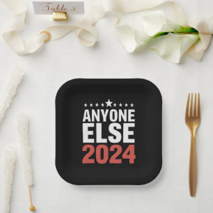 Assiettes En Carton Quelqu'un d'autre Campagne électorale 2024 Politiq
