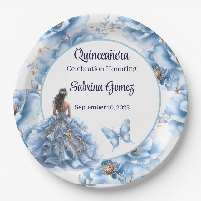 Assiettes En Carton Quinceanera (Devant)