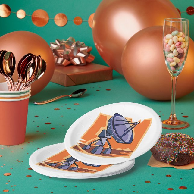Assiettes En Carton Radiotélescope spatial (Créateur téléchargé)