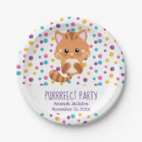 Rainbow Confetti Cute Cat Puurfect Anniversaire
