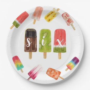 Assiettes En Carton Rainbow Pop Anniversaire 6e Anniversaire