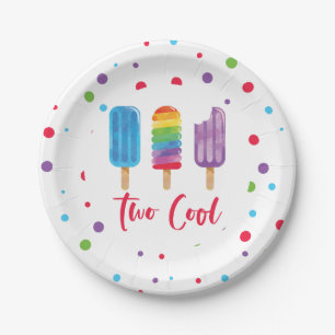 Assiettes En Carton Rainbow Pop Deux Cool 2e anniversaire