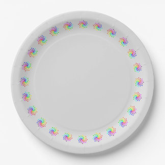 Assiettes En Carton Rainbow teardrops