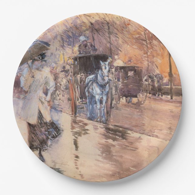 Assiettes En Carton Rainy Day sur Fifth Avenue (New York City) (Devant)