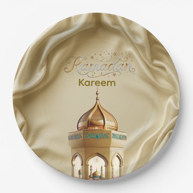 Assiettes En Carton Ramadan Kareem (Devant)
