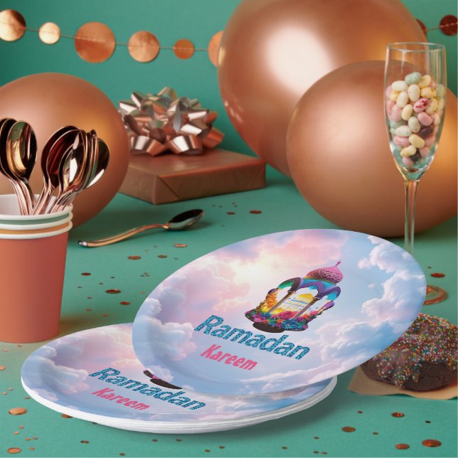 Assiettes En Carton Ramadan Kareem (Multi)