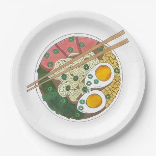 Assiettes En Carton Ramen Noodles Bowl Restauration Japonaise Foin
