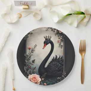 Assiettes En Carton Rare comme un cygne noir, éternel comme l'amour vr