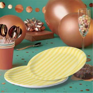 Assiettes En Carton Rayures de banane
