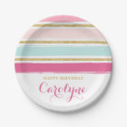 Rayures en pastel roses d'aquarelle avec des