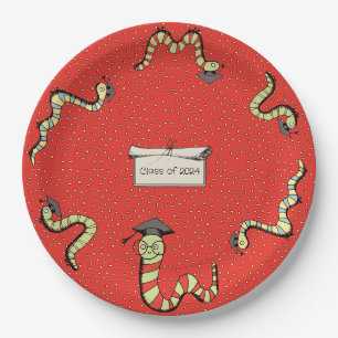 Assiettes En Carton Red Bookworm Pride d'enseignement préscolaire