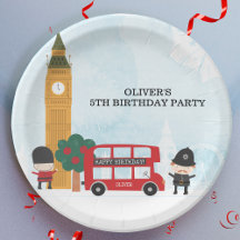 Red London Bus & Clock Tower Anniversaire de enfan