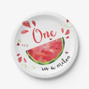 Assiettes En Carton Red One in the Melon Anniversaire Plaques papier
