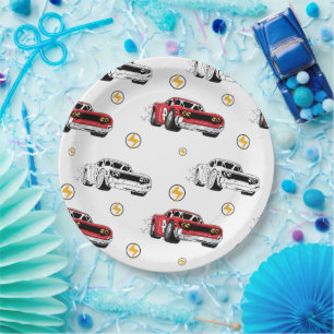 Assiettes En Carton Red Race Car Anniversaire Fête Invitation