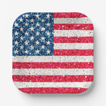 Red White Bleu Patriotique Américain Flag Party