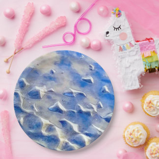 Assiettes En Carton Réflexions bleu ciel et océan