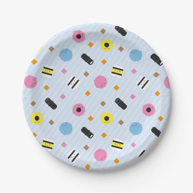 Assiettes En Carton Réglisse Allsorts de sucrerie de Kawaii (Devant)
