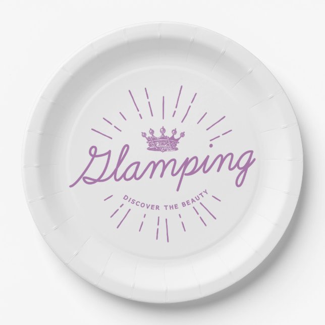 Assiettes En Carton Reine de Glamping (Devant)
