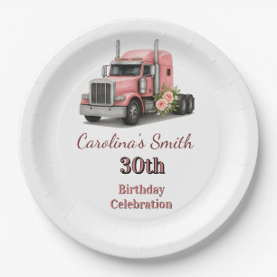 Assiettes En Carton Reine de la route Anniversaire Femme Conductrice d