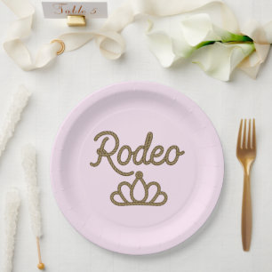 Assiettes En Carton Reine de Rodéo Couronne de Tiare Country Western R