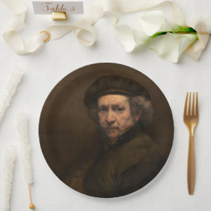 Assiettes En Carton Rembrandt Self Portrait : Peintre Néerlandais de l