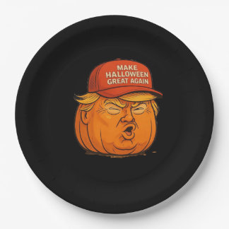 Assiettes En Carton Rendre la grandeur d'Halloween - Drôle Trumpkin Sl