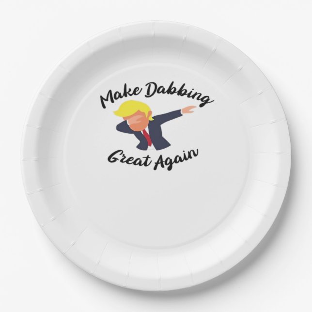 Assiettes En Carton Rendre le Dabbing génial à nouveau Design Classic (Devant)