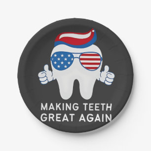 Assiettes En Carton Rendre les dents plus grandes 4 juillet dentaire