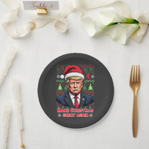Assiettes En Carton Rendre Noël super à nouveau laid Noël Sweat trump