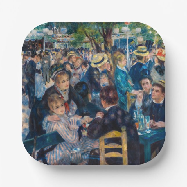 Assiettes En Carton Renoir - Danse au Moulin de la Galette (Recto)