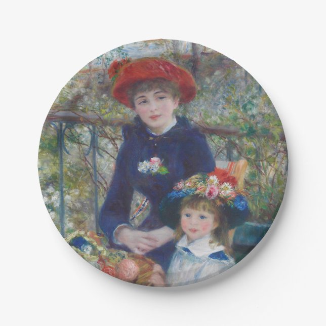 Assiettes En Carton Renoir Deux Soeurs Terrasse Français Impressionnis (Devant)