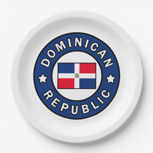 Assiettes En Carton République dominicaine (Devant)