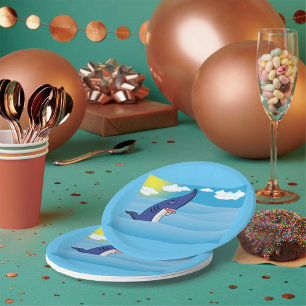Assiettes En Carton Requin Dans L'Océan