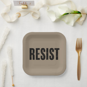 Assiettes En Carton Résister à Trump Trump Protestation Anti Politique