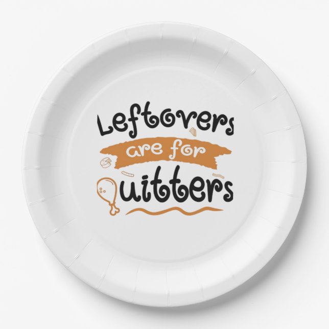 Assiettes En Carton Reste Pour Quitters Thanksgiving Diner (Devant)