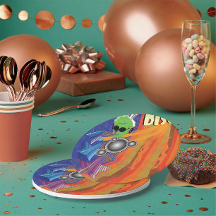 Assiettes En Carton Retro Disco Party les années 70 Funk Art